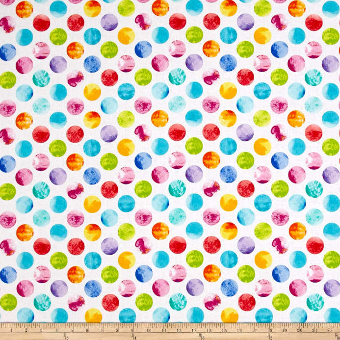 All About Color fabric by Benartex - multicoloured spots - The Oz ...