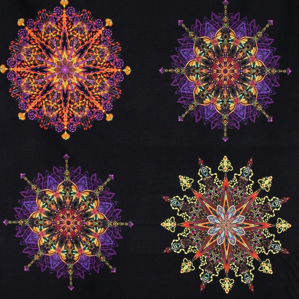 Kismet Mandalas Multi Quilt Panel By Benartex