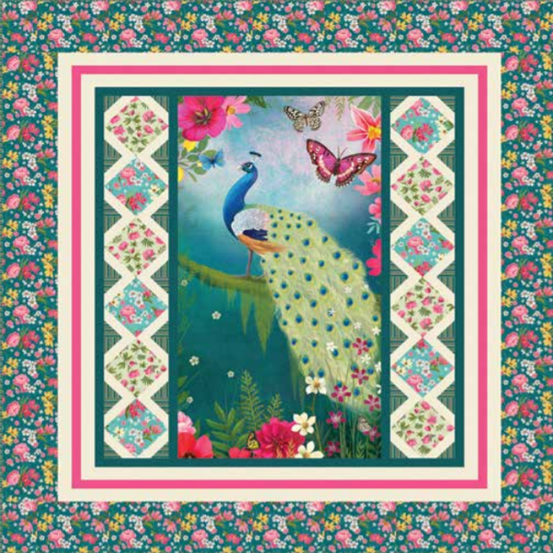 Peacock Garden By Diane Neukirch For Clothworks Quilting Clothing Home Decorating Sewing