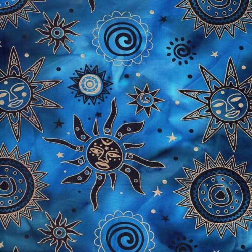 Odyssey Sun Metallic Indian Batik Blue