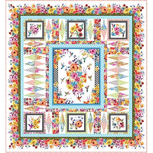 Hummingbird Lane Birds Floral Quilt PATTERN ONLY