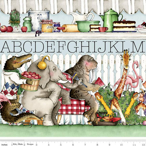 Hungry Animal Alphabet Digital Border Stripe C10181 24"