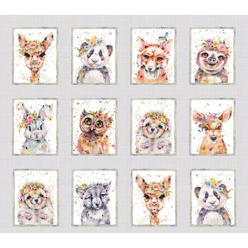 Little Darlings Woodland Animals Novelty Fabric by P&B Textiles - The ...