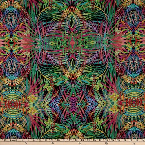 Fabric Remnant -Safari Digital Jungle Multi 75cm