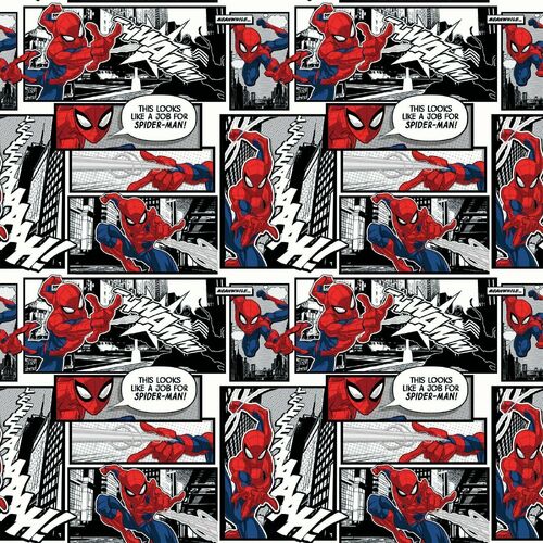 Fabric Remnant-Licensed Marvel Spiderman Comic Superhero 88cm