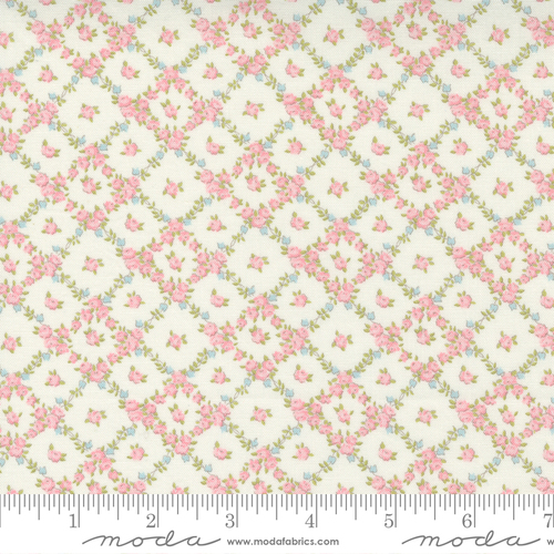 Fabric Remnant- Moda Cottage Linen Floral 52cm