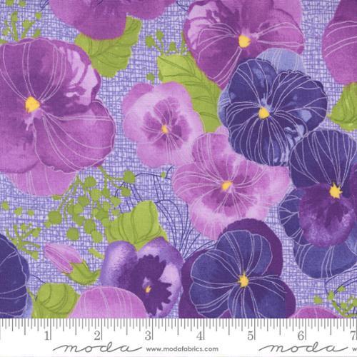 Fabric Remnant-Moda Pansy's Posies Main Floral 84cm