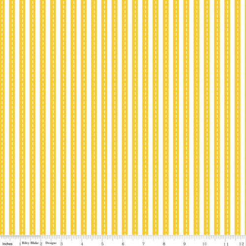 Fabric Remnant-Cops and Robbers Lanes Stripe 46cm