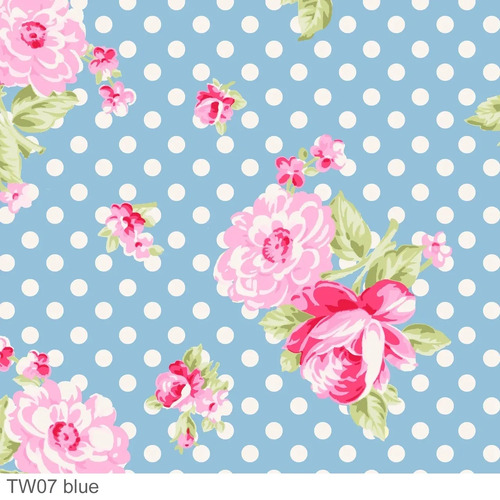 Tanya Whelan Posie Roses Bouquets Spots TW07-Blue