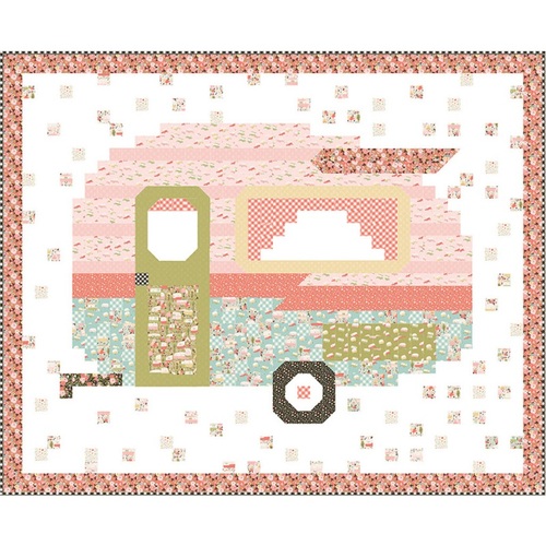 Glamp Camp Happy Camper Caravan Camping Quilt PATTERN ONLY