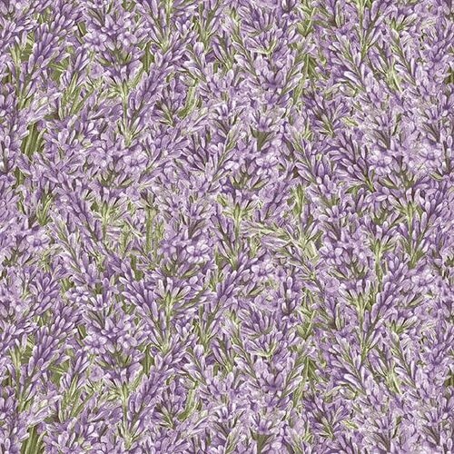 Fabric Remnant- Lavender Garden Packed Sprigs 90cm