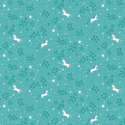 Fabric Remnant- My Unicorn Starry Night 68cm