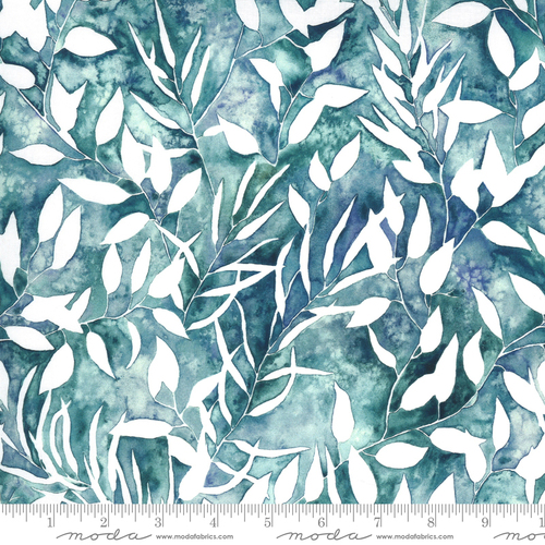 Fabric Remnant- Sunshine Soul Leaves Jadeite 70cm