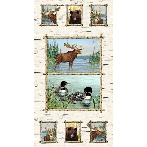 Super Sale Wild Deer Duck Bear 24"Panel BQ6456P 035 