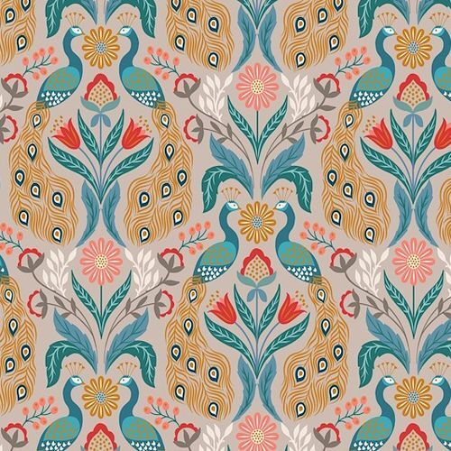 Super Sale Wintertide Peacocks Floral Metallic LEA582 002