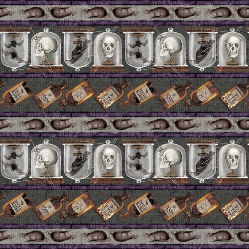 Super Sale Halloween Border Stripe Charcoal BQ2728 099