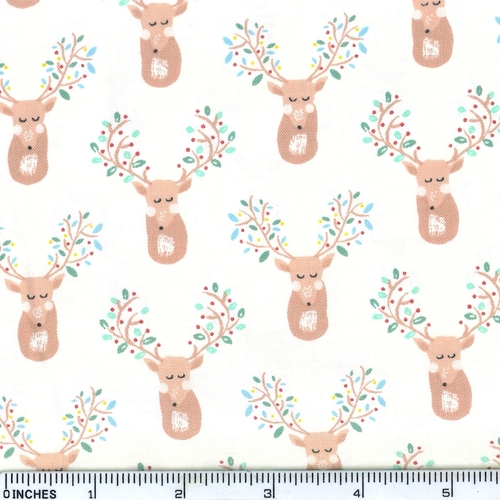 Super Sale Sleeping Deer Heads Floral Horns DS701 