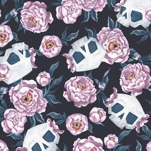 Super Sale Skulls Flowers Graphite DS SRR1822