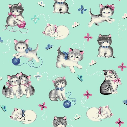 Super Sale Vintage Kitties Kittens Cats Mint FLLD-D184-G