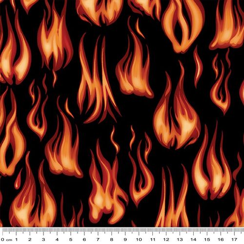 Chillin & Grillin BBQ Heat is On Fire Flames Black 5112