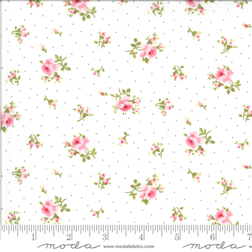 Fabric Remnant -Moda Sophie Medium Floral Linen 54cm