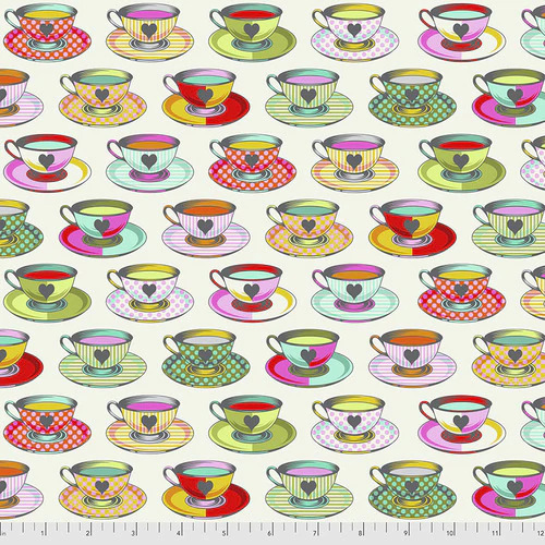 Fabric Remnant -Tula Pink Curiouser Tea Time Cups 43cm