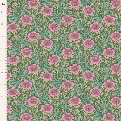 Fabric Remnant -Tilda Hibernation Winter Rose Floral 49cm