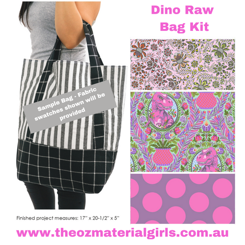 Tula Pink Dino Roar Grocery / Library / Handbag KIT