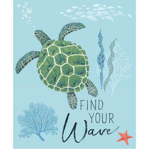 Riley Blake Free as the Ocean Find your Wave Turtle 36" Panel PP14805