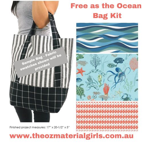 Free as the Ocean Grocery / Library / Handbag KIT