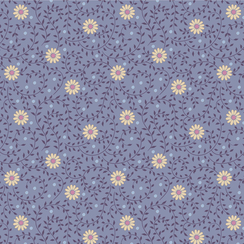 Tilda Sanctuary Floral Daisydream Pitch Blue Purple 100573