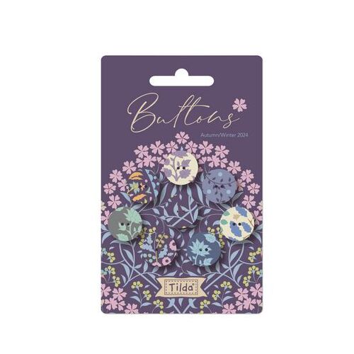 Tilda Sanctuary Floral Buttons 0.63in (16mm) 8 Pack 400067