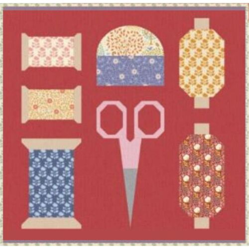 Tilda Sanctuary Make Do & Mend Cushions Kit - Burgundy