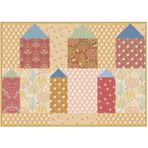 Tilda Sanctuary Patchwork Houses Cushion Kit Warm