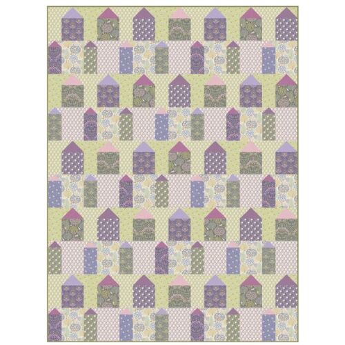 Tilda Sanctuary Patchwork Houses Quilt Kit Cool