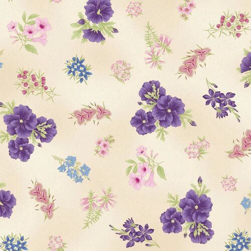 Under The Australian Sun Floral Purple/Ivory 0017-19