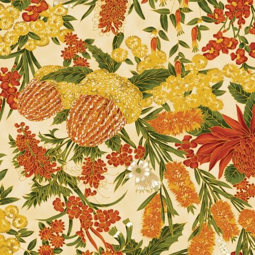 Under The Australian Sun Floral Orange/Cream 0013-8