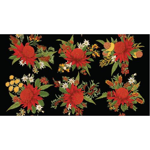 Under The Australian Sun Waratahs Red/Black 24" Panel 0024-13