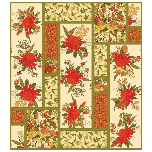 UTAS Southern Jewels Quilt Kit Orange/Cream