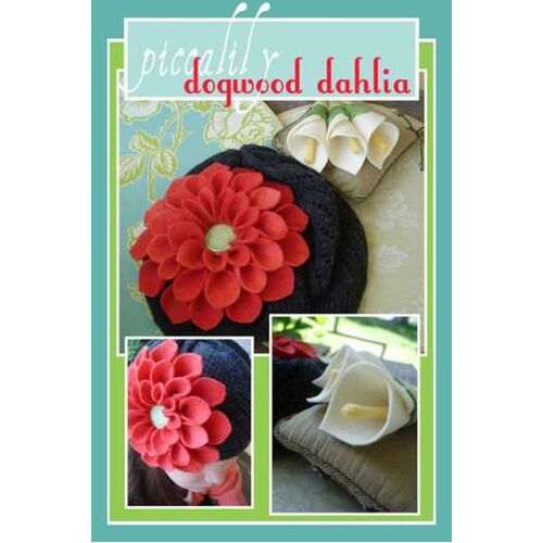 May Blossom Piccadily Dogwood Dahlia Felt Flowers Pattern