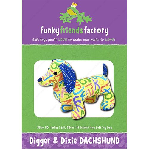 Digger & Dixie Dachshund Dog Softie Pattern