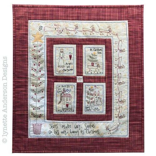 Magical Christmas Stitching BOM Quilt Wall Hanging Pattern Set - 6 