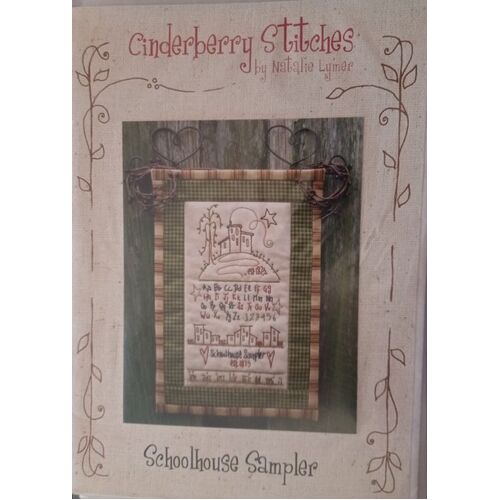 Gail Pan Schoolhouse Sampler Stitchery Quilt Pattern 8" x 12"