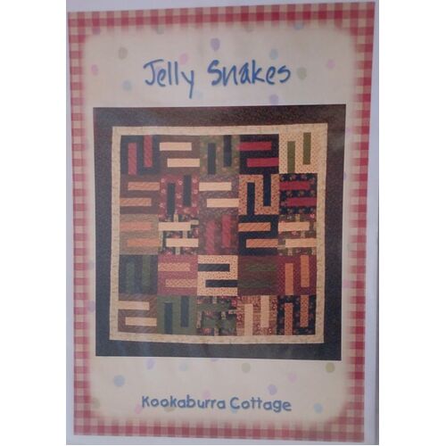 Kookaburra Cottage Jelly Snakes Quilt Pattern 63" x 63"