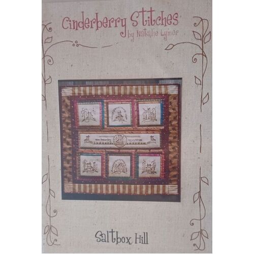 Cinderberry Stitches Saltbox Hill Stitchery Quilt Pattern 24" x 25"