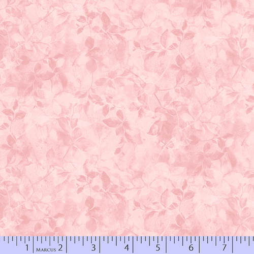 Fabric Remnant-Shadings Tonal Leaf Vine Blender Pink 70cm