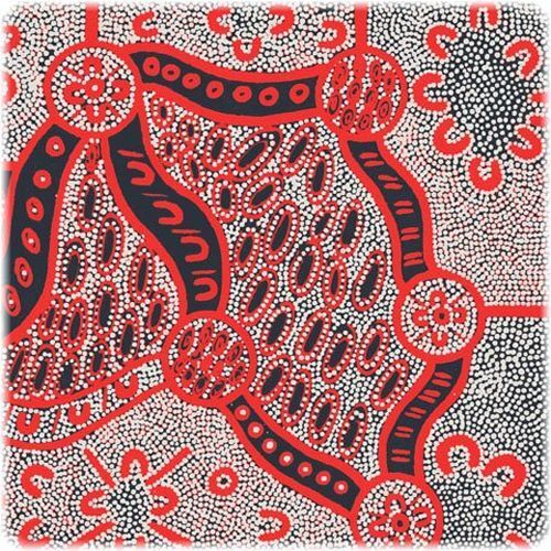 Fabric Remnant- Aboriginal Women Dreaming 33cm