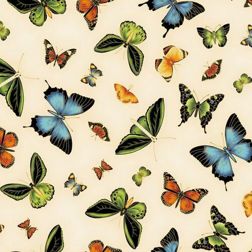 Under The Australian Sun Butterflies Ivory/Multi 0025-1