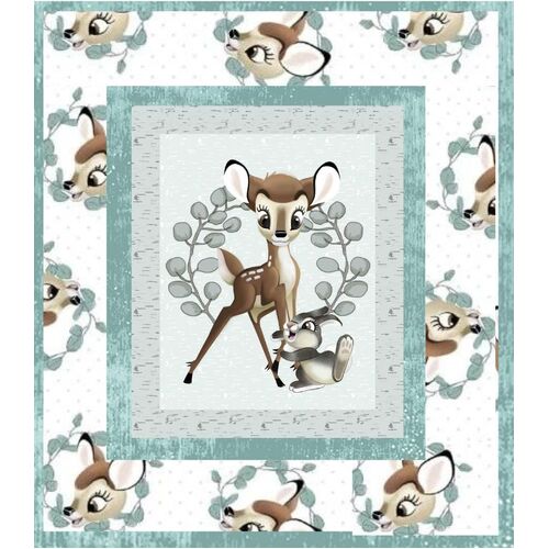 Licensed Bambi & Thumper Quilt Panel Kit