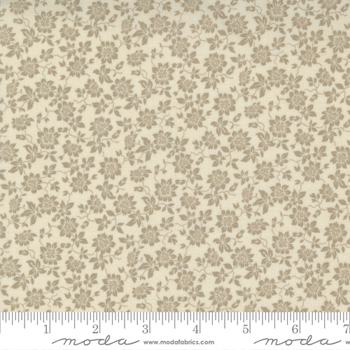 Fabric Remnant- Moda Bonheur De Jour Toussaint Floral Pearl 68cm